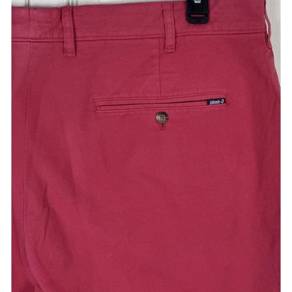 Johnnie-O Men's Neal Stretch Chino Shorts 44 Malibu Red Twill‎ Casual NWT